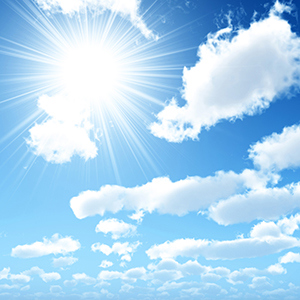 Genrebild som visar solen som skiner.