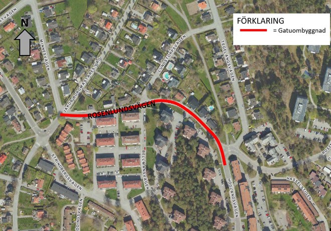 Karta Rosenlundsvägen