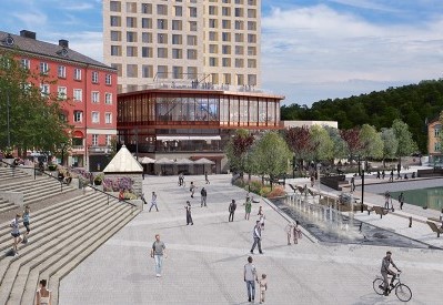 Arbete med den nya kajen pågår nu. 