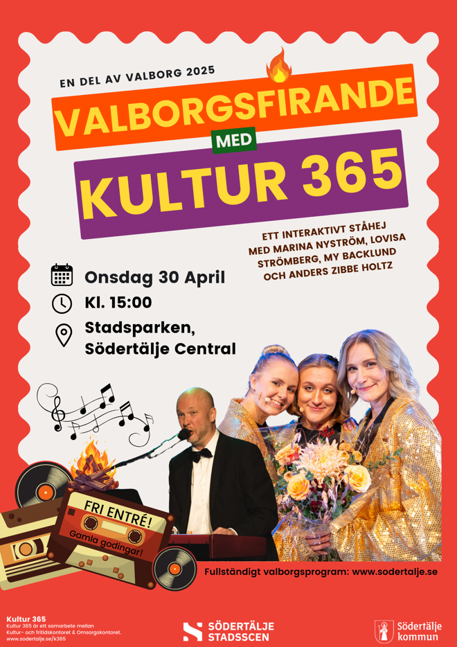 Affisch inför valborg med kultur 365