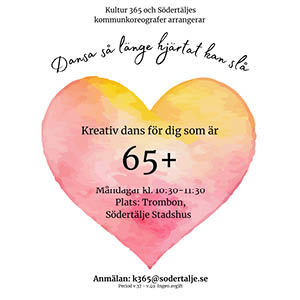 Bild på ett hjärta med text om arrangermanget